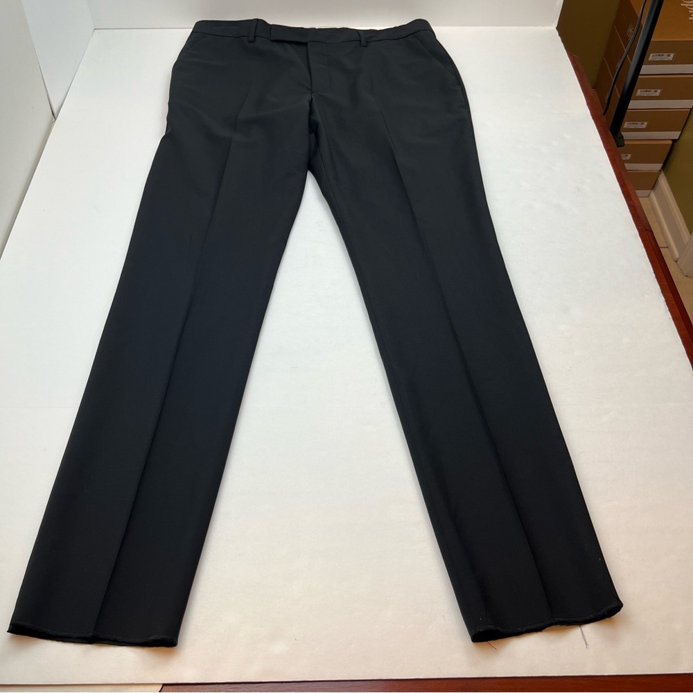 Paul Smith Wool Mohair Blend Pants Mens‎ Black 36 Waist (See Measurements) *FLAW